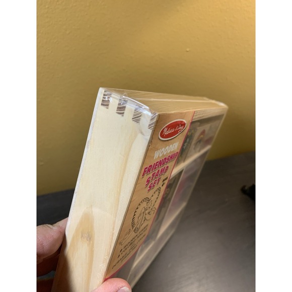 NEW Melissa & Doug WOODEN STAMP SET FRIENDSHIP - Colored Pencil And Stamps NIB - Picture 6 of 6